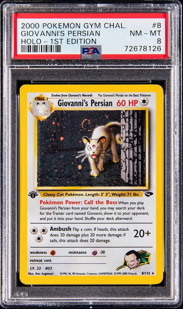 2000 Pokemon Gym Challenge 1st Edition Holo Giovanni's Persian #8 card image