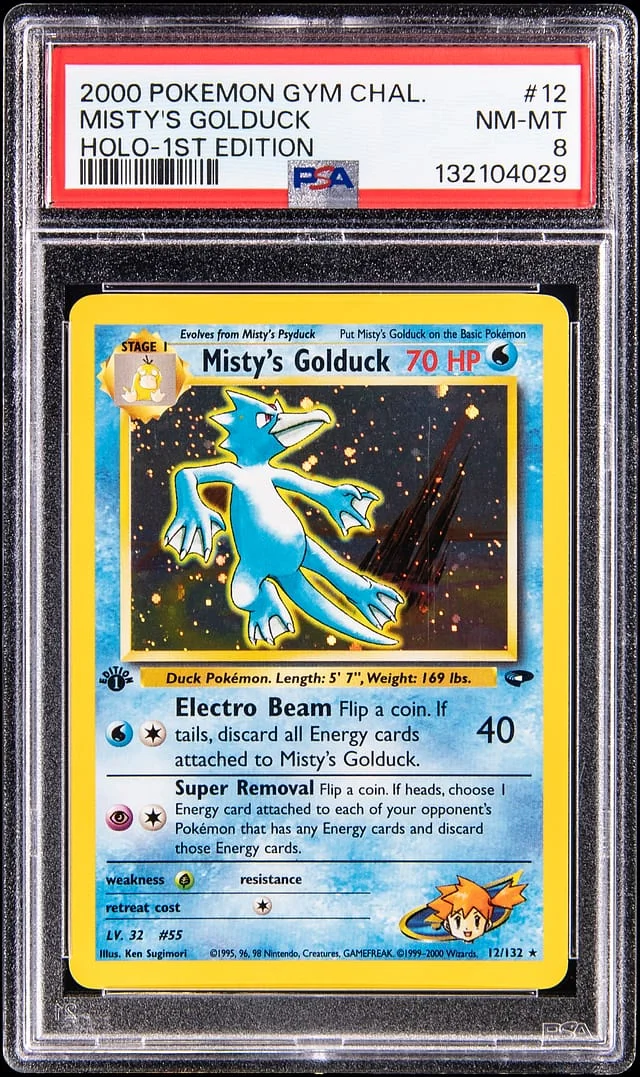 2000 Pokemon Gym Challenge 1st Edition Holo Misty's Golduck #12 card image