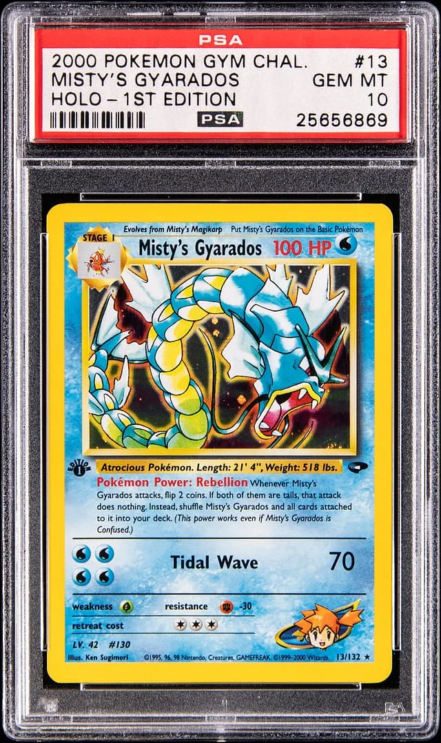 2000 Pokemon Gym Challenge 1st Edition Holo Misty's Gyarados #13 card image