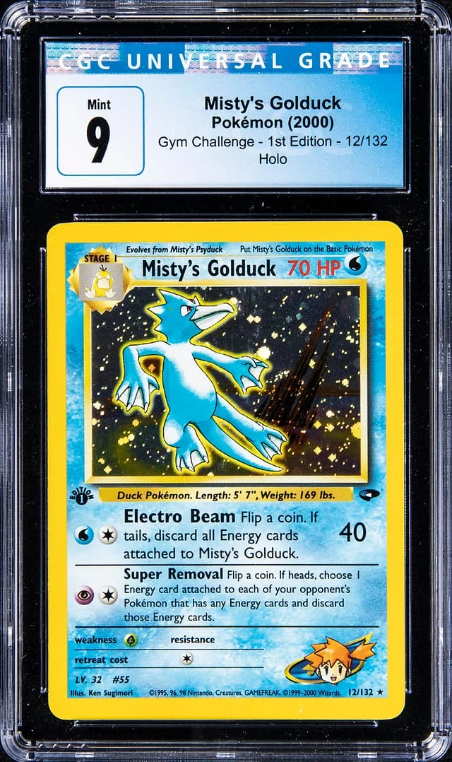 2000 Pokemon Gym Challenge 1st Edition Holofoil Misty's Golduck #12 card image