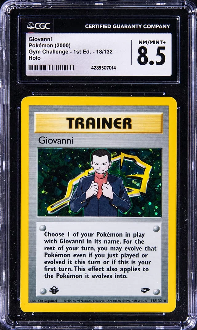 2000 Pokemon Gym Challenge 1st Edition Rare Holofoil Giovanni #18 card image