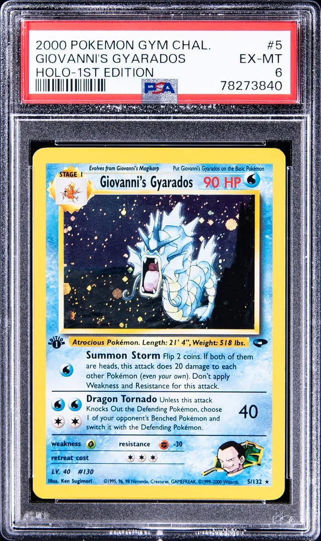 2000 Pokemon Gym Challenge 1st Edition Rare Holofoil Giovanni's Gyarados #5 card image
