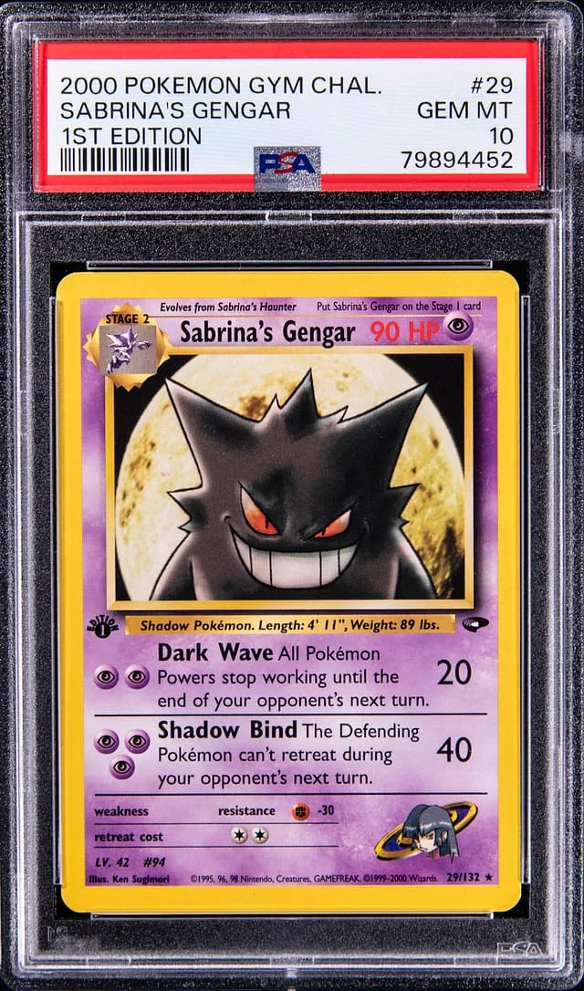 2000 Pokemon Gym Challenge 1St Edition Sabrina's Gengar #29 card image