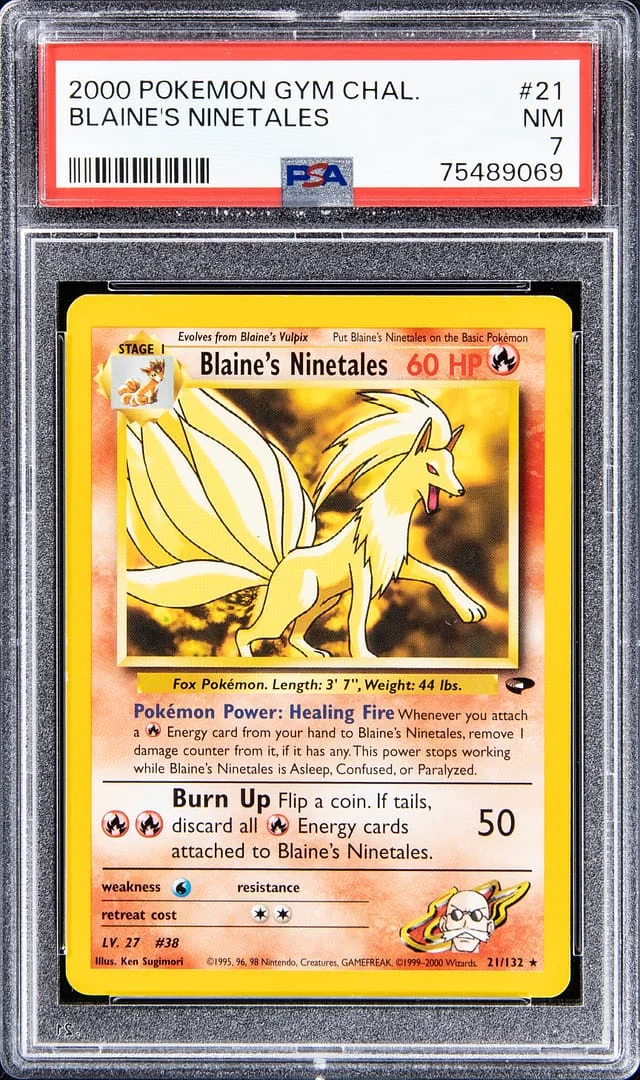 2000 Pokemon Gym Challenge Blaine's Ninetales #21 card image