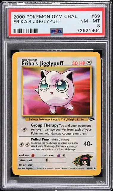 2000 Pokemon Gym Challenge Erika's Jigglypuff #69 card image