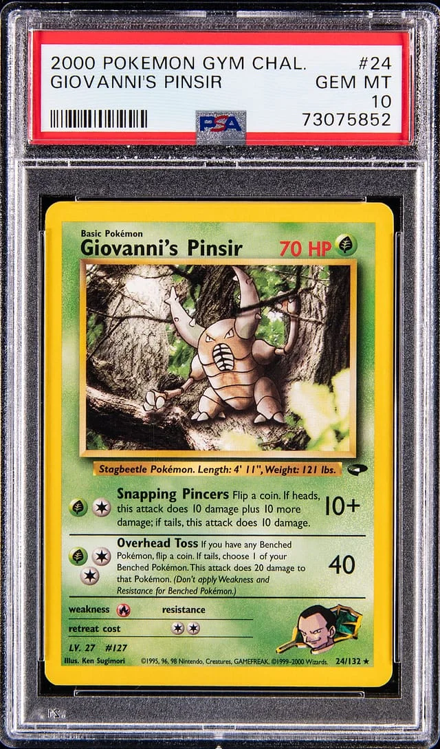 2000 Pokemon Gym Challenge Giovanni's Pinsir #24 card image