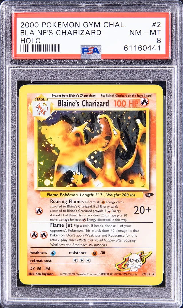 2000 Pokemon Gym Challenge Holo Blaine's Charizard #2 card image