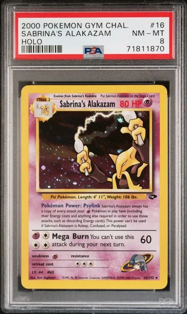 2000 Pokemon Gym Challenge Holo Sabrina's Alakazam #16 card image