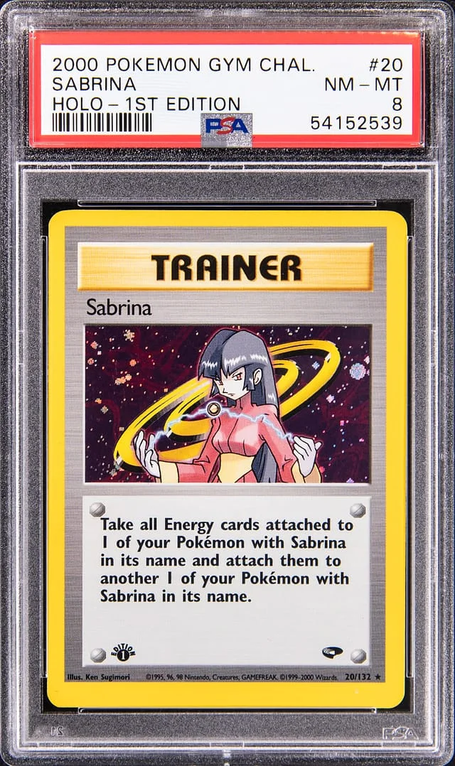 2000 Pokemon Gym Challenge Holofoil 1st Edition Sabrina #20 card image