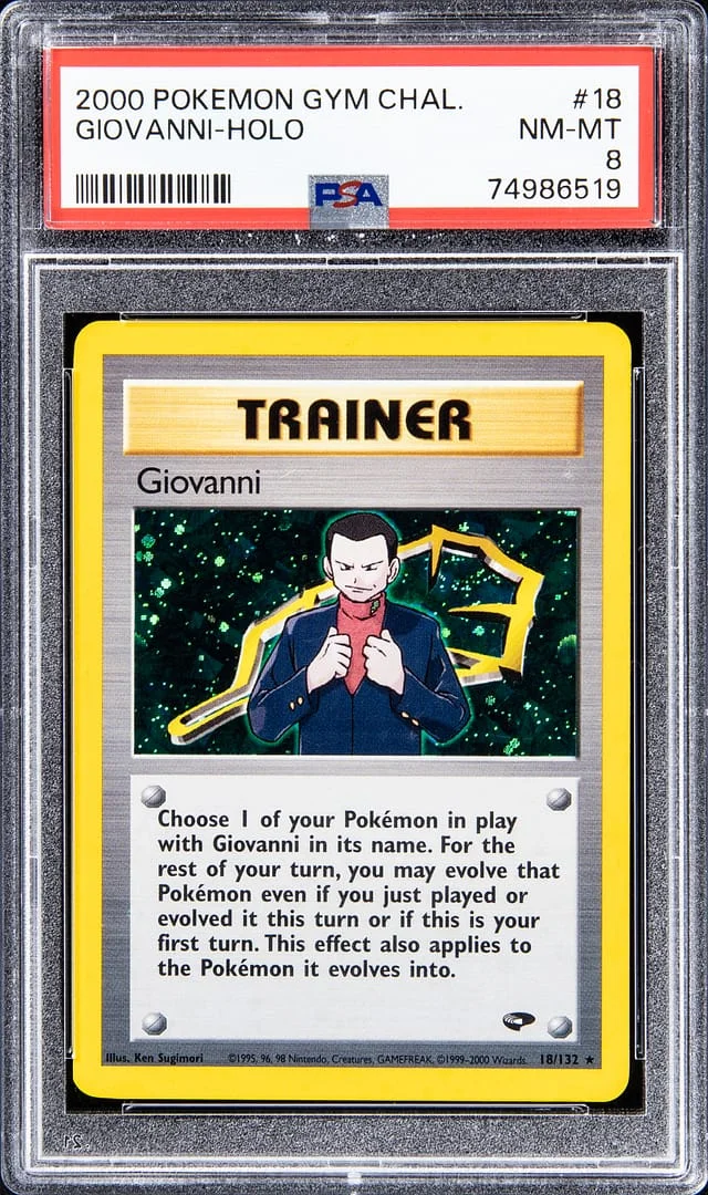 2000 Pokemon Gym Challenge Holofoil Giovanni Trainer #18 card image