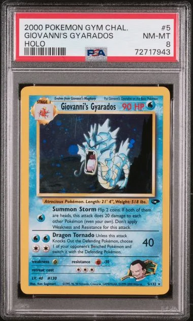2000 Pokemon Gym Challenge Holofoil Giovanni's Gyarados #5 card image