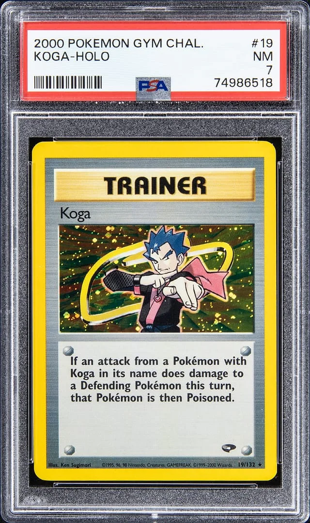 2000 Pokemon Gym Challenge Holofoil Koga #19 card image