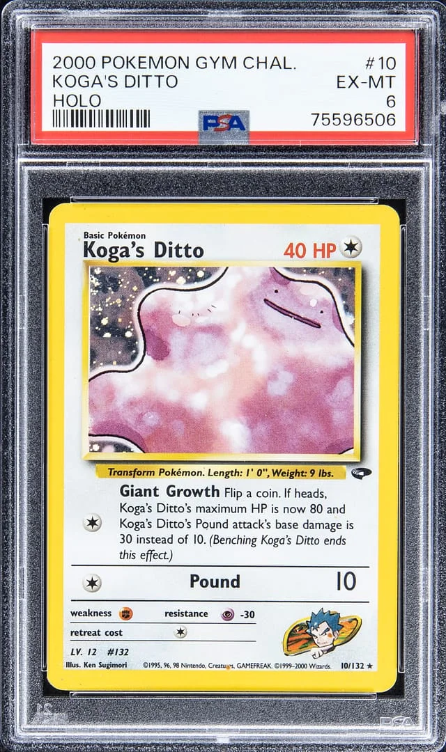 2000 Pokemon Gym Challenge Holofoil Koga's Ditto #10 card image