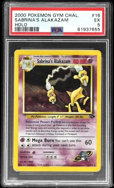 2000 Pokemon Gym Challenge Holofoil Sabrina's Alakazam #16 card image
