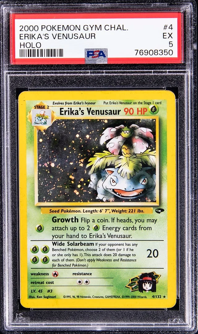 2000 Pokemon Gym Challenge Rare Holofoil Ericka's Venusaur #4 card image