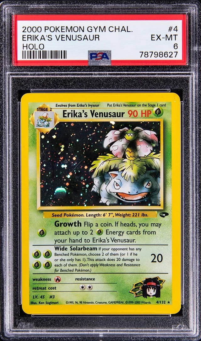 2000 Pokemon Gym Challenge Rare Holofoil Erika's Venusaur #4 card image