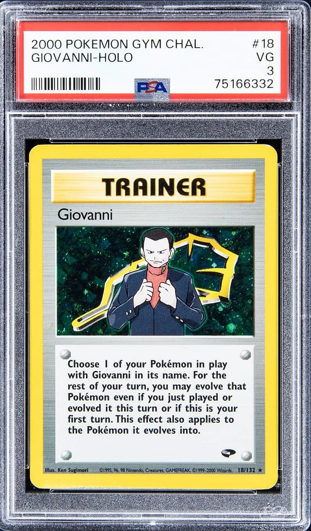 2000 Pokemon Gym Challenge Rare Holofoil Giovanni #18 card image
