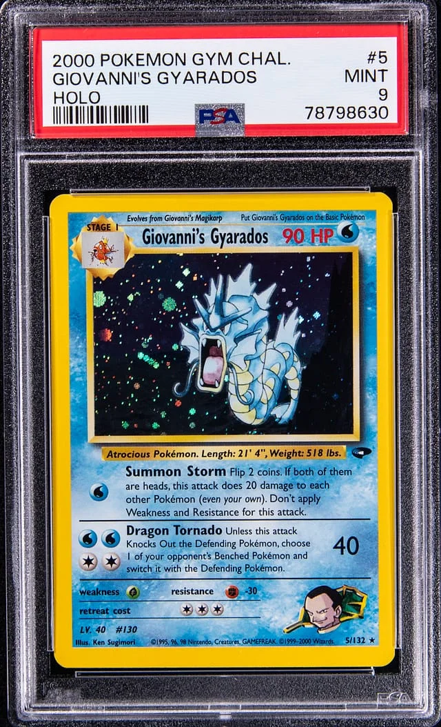 2000 Pokemon Gym Challenge Rare Holofoil Giovanni's Gyarados #5 card image