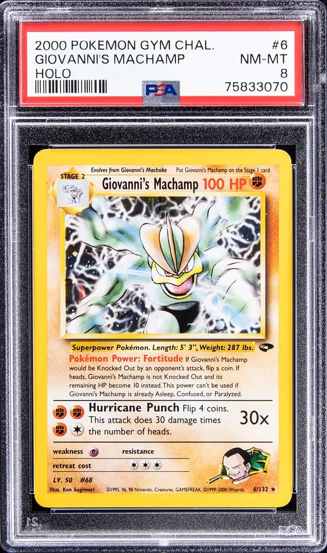 2000 Pokemon Gym Challenge Rare Holofoil Giovanni's Machamp #6 card image