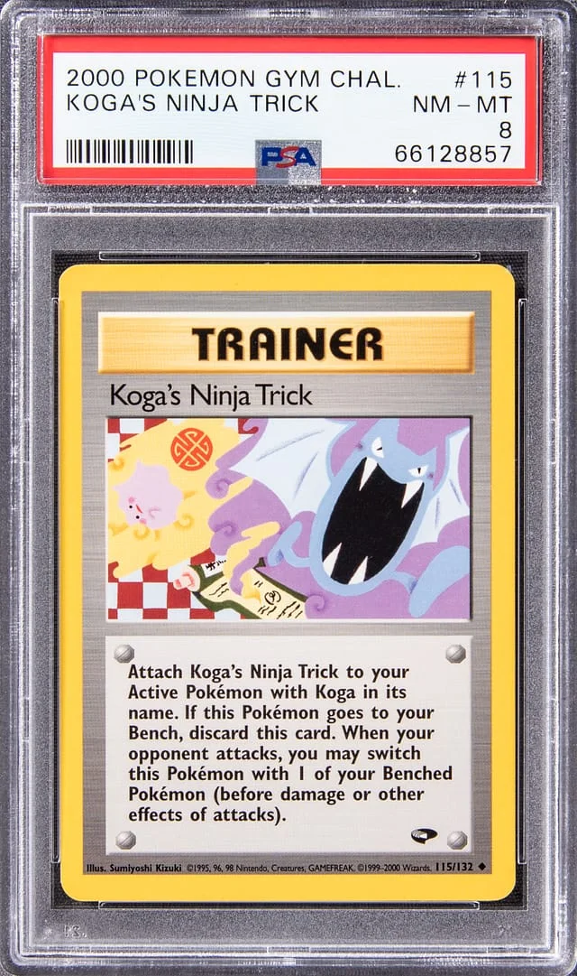 2000 Pokemon Gym Challenge Uncommon Koga's Ninja Trick #115 card image