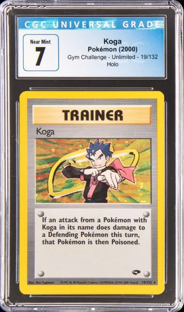 2000 Pokemon Gym Challenge Unlimited Holofoil Koga #19 card image