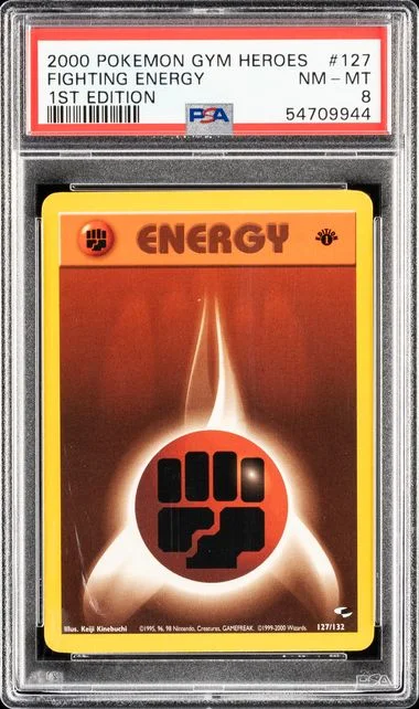 2000 Pokemon Gym Heroes 1st Edition Fighting Energy #127 card image