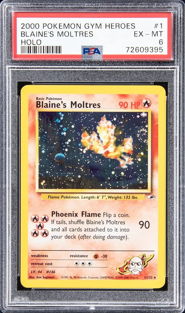 2000 Pokemon Gym Heroes Holo Blaine's Moltres #1 card image