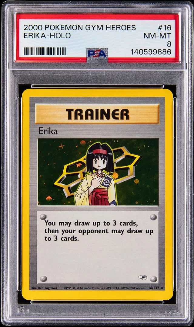 2000 Pokemon Gym Heroes Holo Erika #16 card image