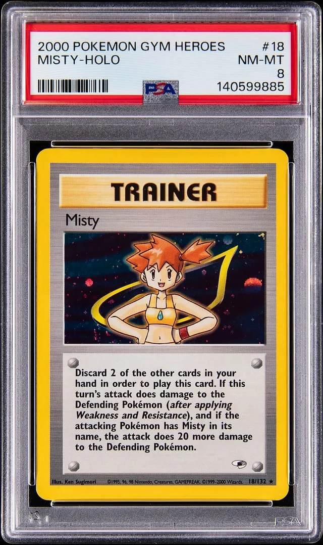 2000 Pokemon Gym Heroes Holo Misty #18 card image