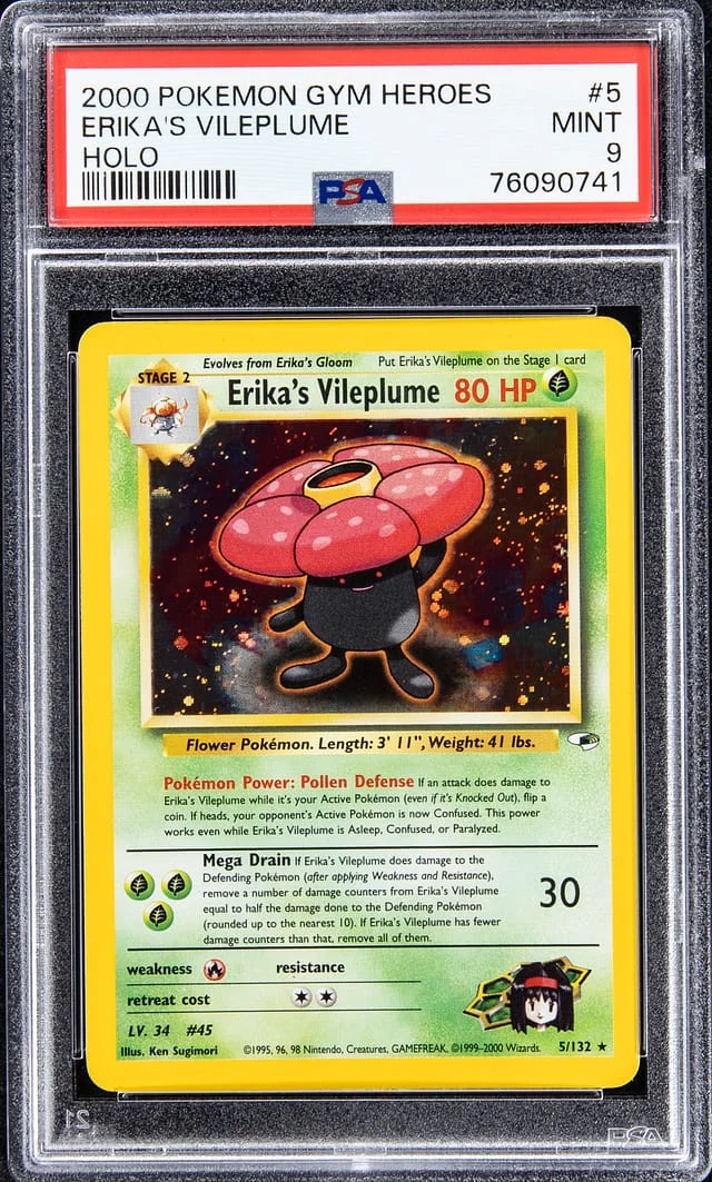 2000 Pokemon Gym Heroes Holofoil Ericka's Vileplume #5 card image