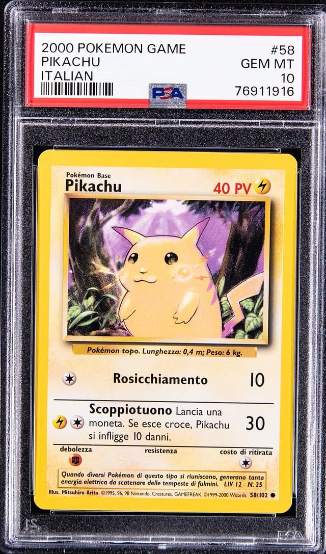 2000 Pokemon Italian Base Set Pikachu #58 card image