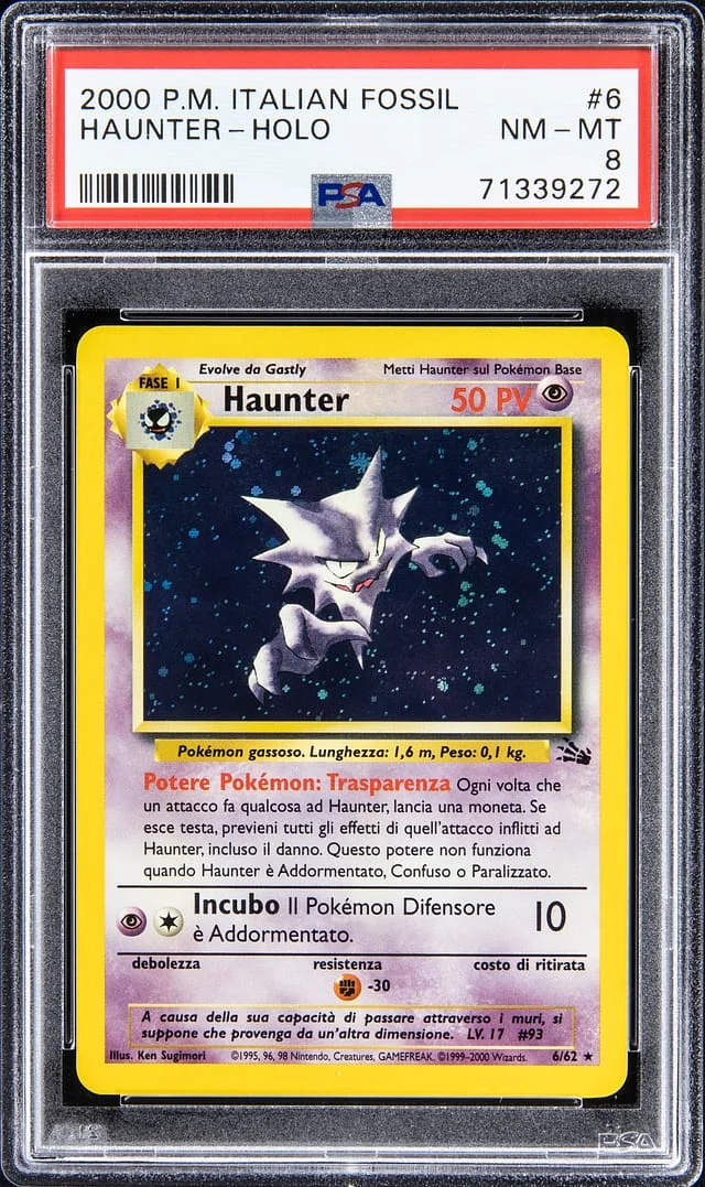2000 Pokemon Italian Fossil Haunter - Holo #6 card image