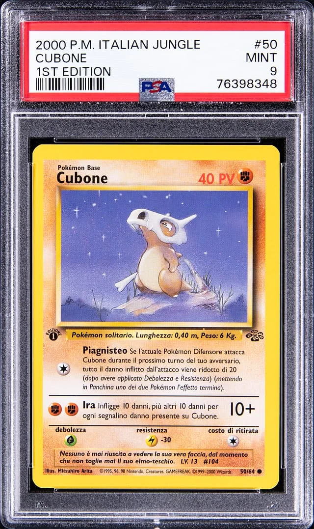 2000 Pokemon Italian Jungle 1st Edition Cubone #50 card image