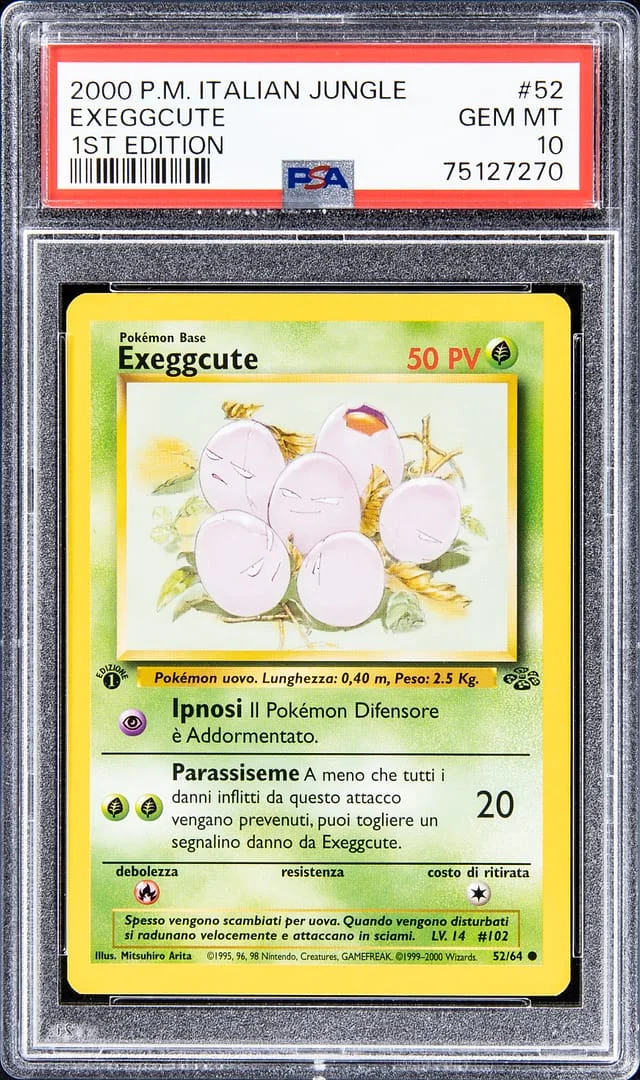 2000 Pokemon Italian Jungle 1st Edition Exeggcute #52 card image