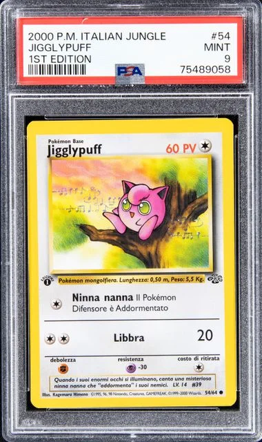 2000 Pokemon Italian Jungle 1st Edition Jigglypuff #54 card image