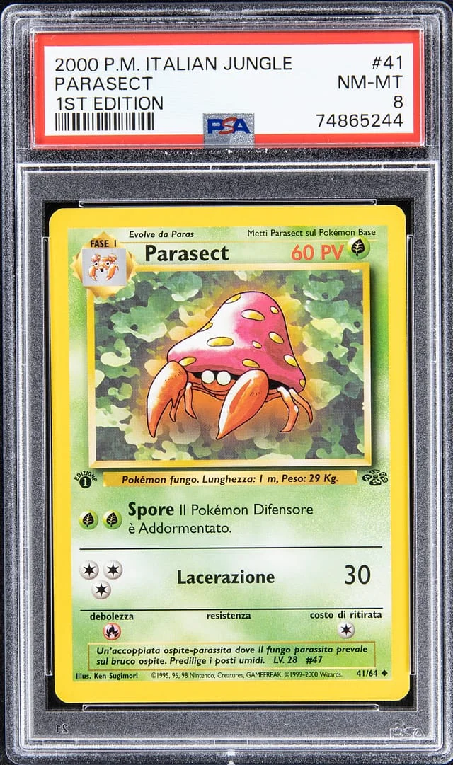 2000 Pokemon Italian Jungle 1st Edition Parasect #41 card image