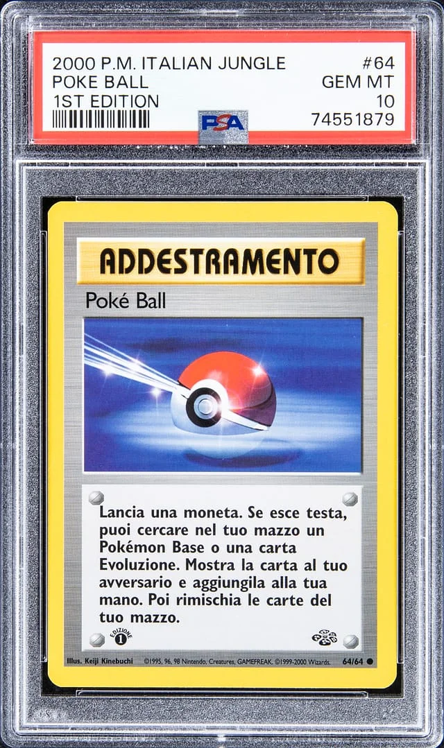 2000 Pokemon Italian Jungle 1st Edition Poke Ball #64 card image
