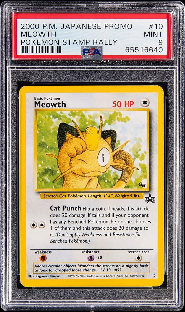 2000 Pokemon Japanese English Pokemon Stamp Rally Promo Meowth #10 card image