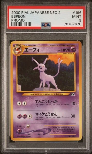 2000 Pokemon Japanese Neo 2 Promo Promo Espeon #196 card image