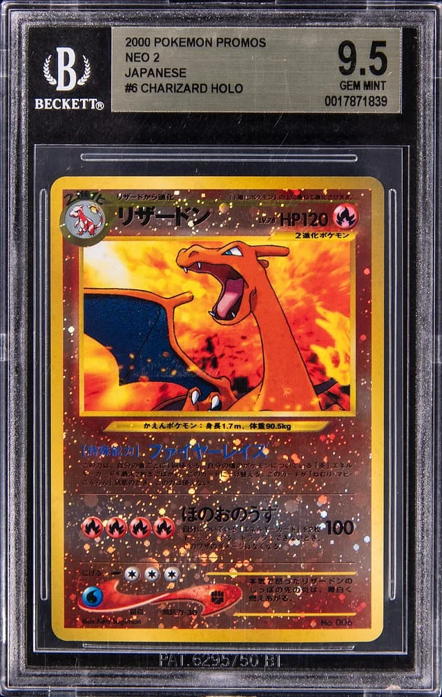 2000 Pokemon Japanese Neo 2 Promo Reverse Holo Charizard #006 card image
