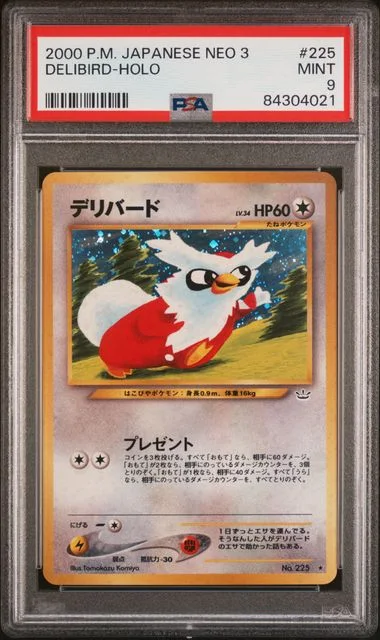 2000 Pokemon Japanese Neo 3 Delibird-Holo #225 card image
