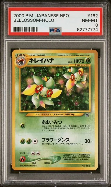 2000 Pokemon Japanese Neo Bellossom-Holo #182 card image