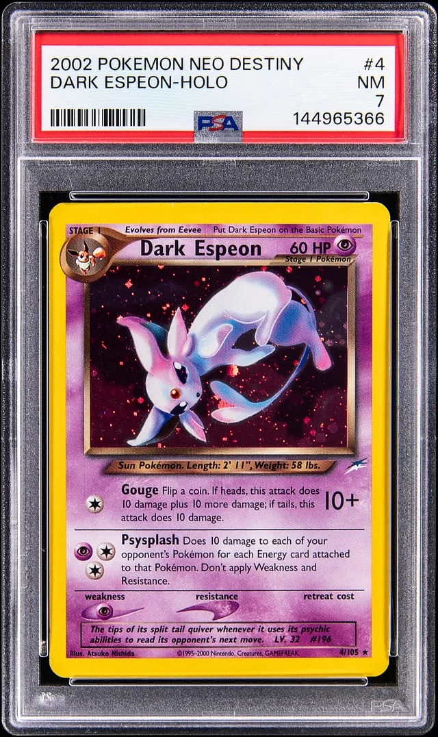 2000 Pokemon Neo Destiny Dark Espeon Holo #4 card image