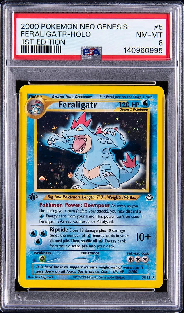 2000 Pokemon Neo Genesis 1st Edition Holo Feraligatr #5 card image