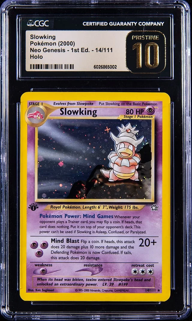 2000 Pokemon Neo Genesis 1st Edition Holo Slowking #14 card image