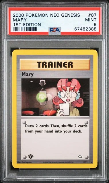 2000 Pokemon Neo Genesis 1st Edition Mary #87 card image