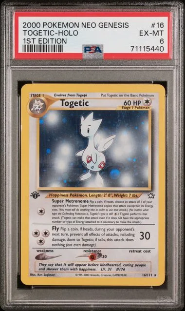 2000 Pokemon Neo Genesis 1st Edition Togetic-Holo #16 card image