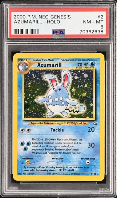 2000 Pokemon Neo Genesis Azumarill-Holo #2 card image