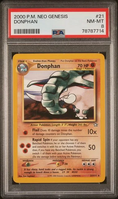 2000 Pokemon Neo Genesis Donphan #21 card image