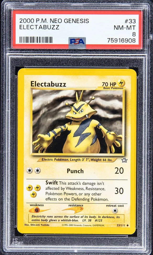 2000 Pokemon Neo Genesis Electabuzz #33 card image
